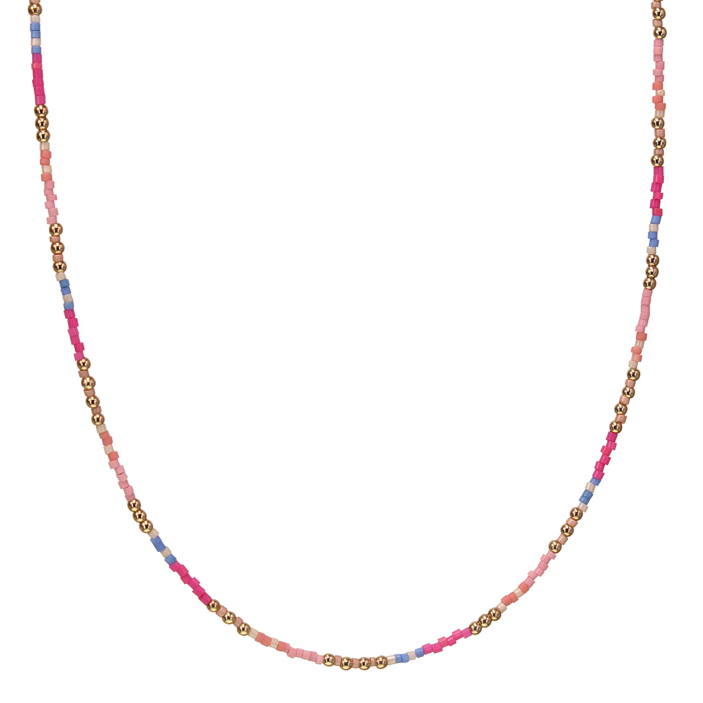 Seed Bead Necklace - Pink