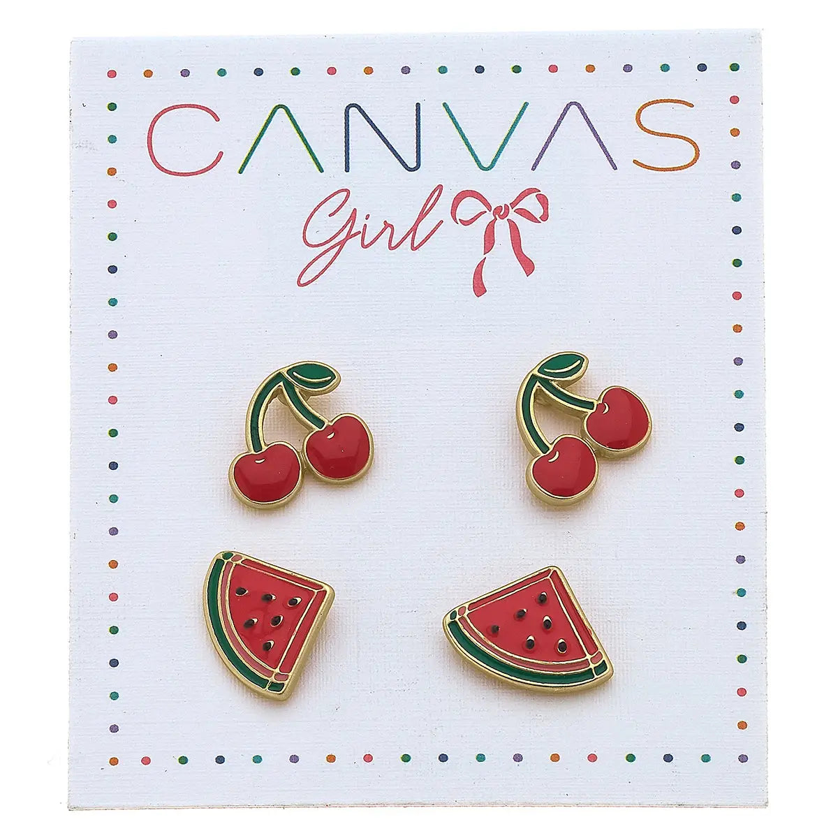 Roxy Cherries & Watermelon Children’S Stud Earrings