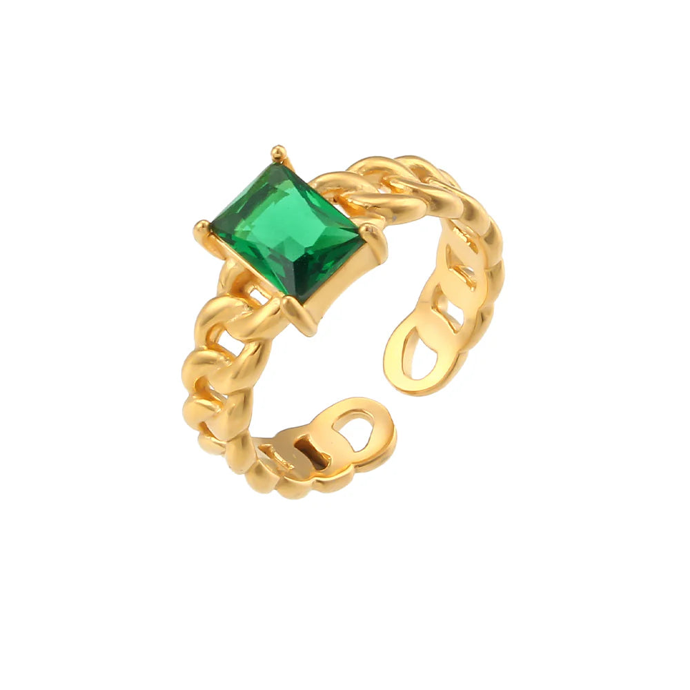 Vini Vintage Adjustable Ring - Green