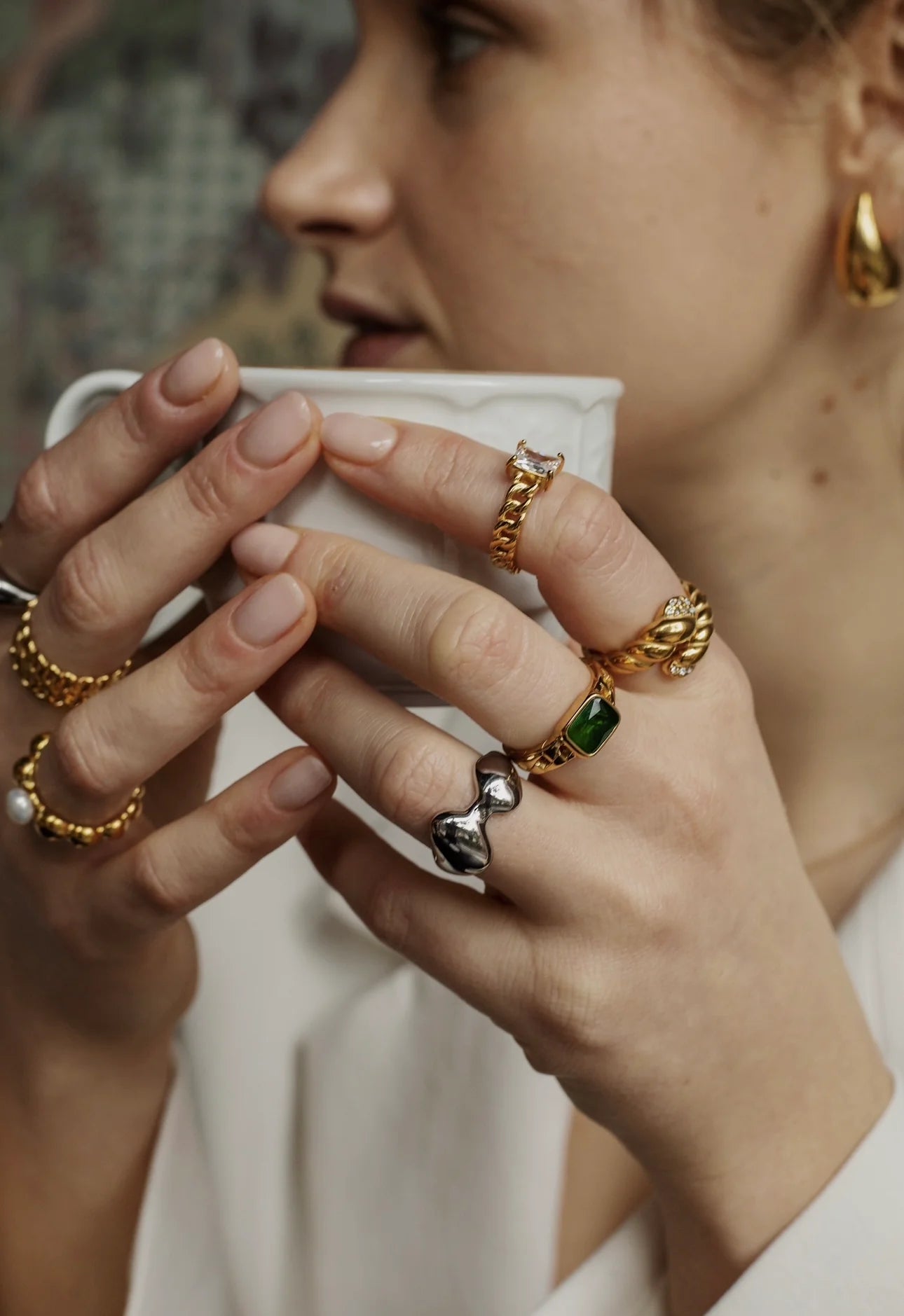 Vini Vintage Adjustable Ring - Green