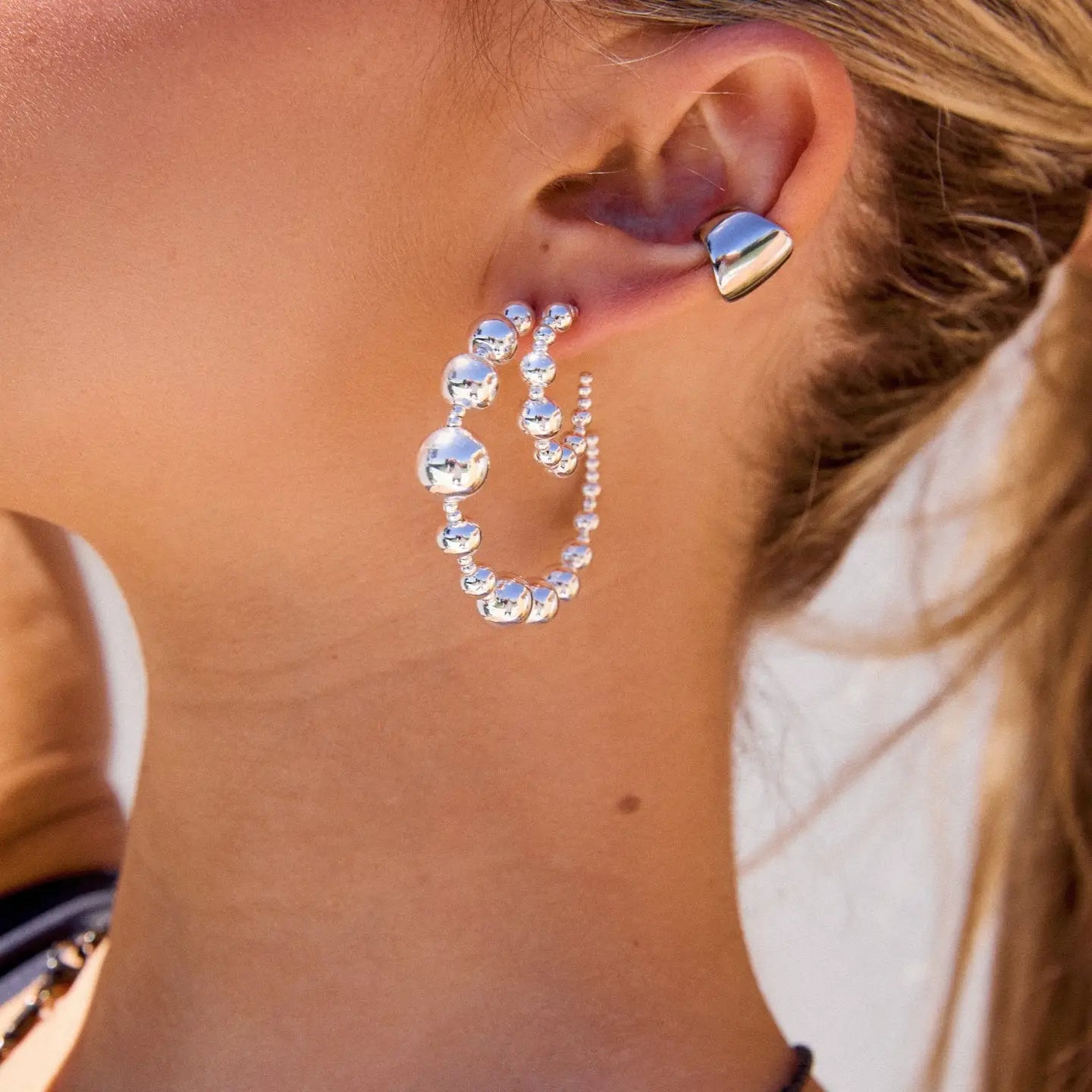 Emma Pills Moonlight Hoops - Silver