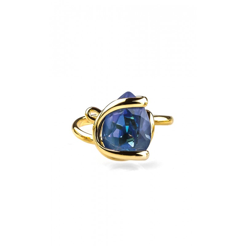 Drop Adjustable Ring - Blue
