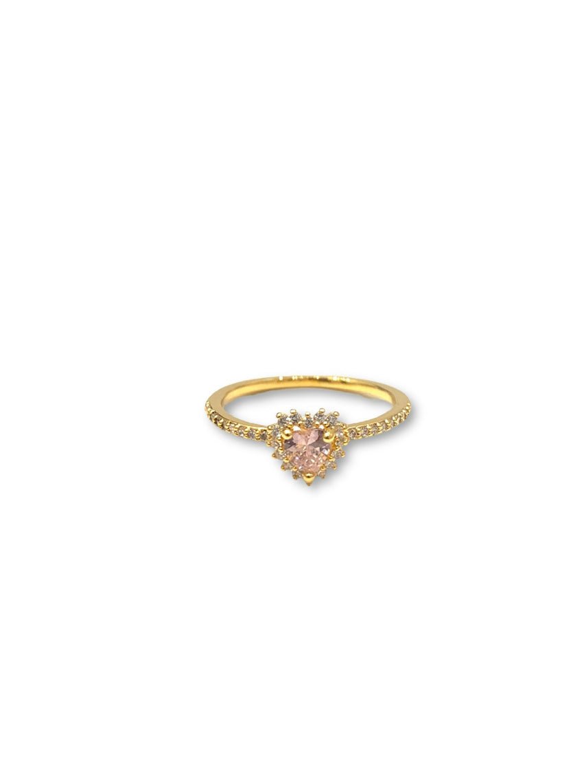 Noelle Heart Ring -  Pink
