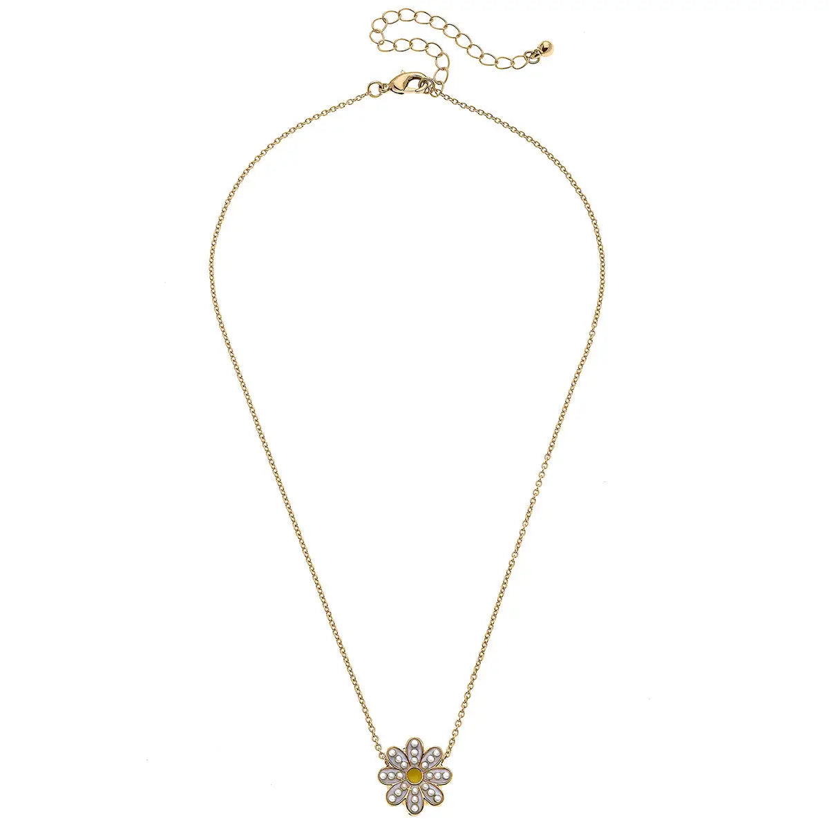 Zoey Daisy Delicate Children's Necklace - White