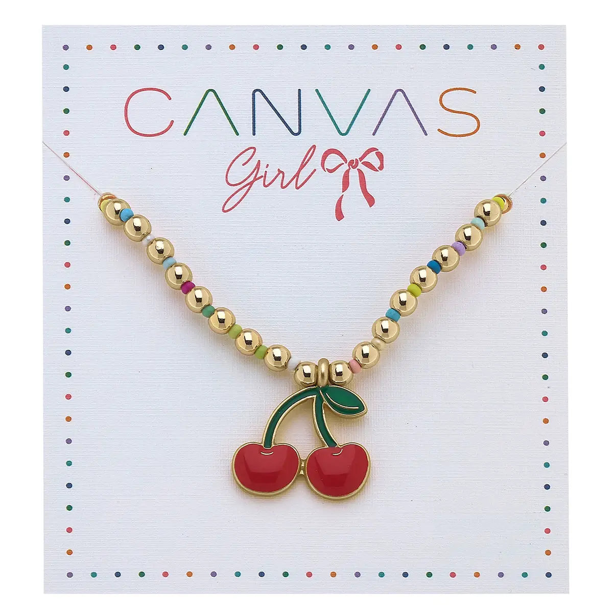 Roxy Cherries Rainbow Beaded Children's Necklace