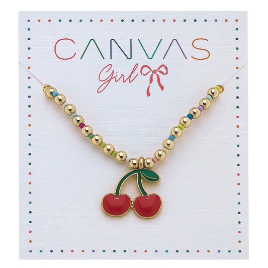 Roxy Cherries Rainbow Beaded Children's Necklace
