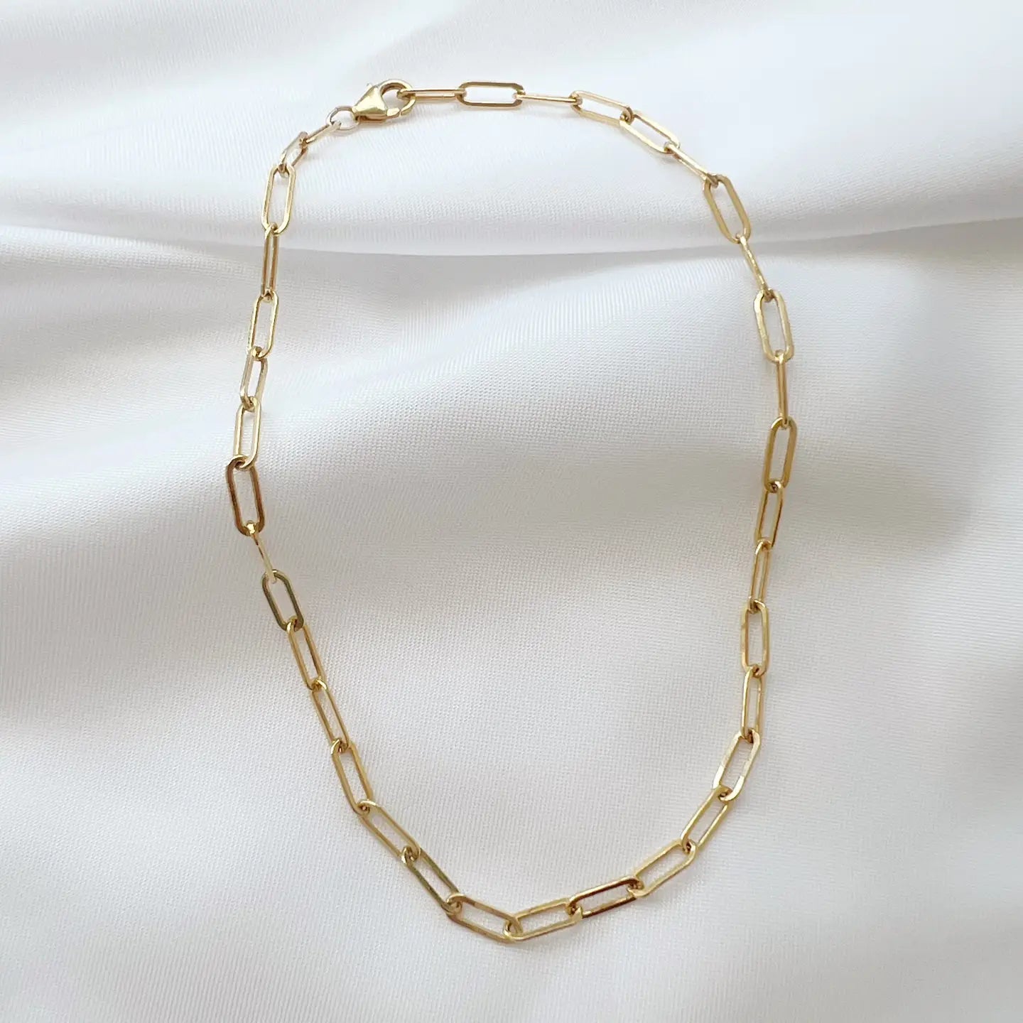 True By Kristy Allie Paperclip Chain Gold Filled Anklet