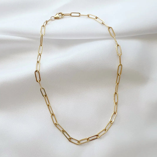 True By Kristy Allie Paperclip Chain Gold Filled Anklet