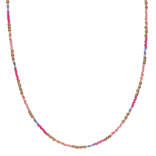 Seed Bead Necklace - Pink