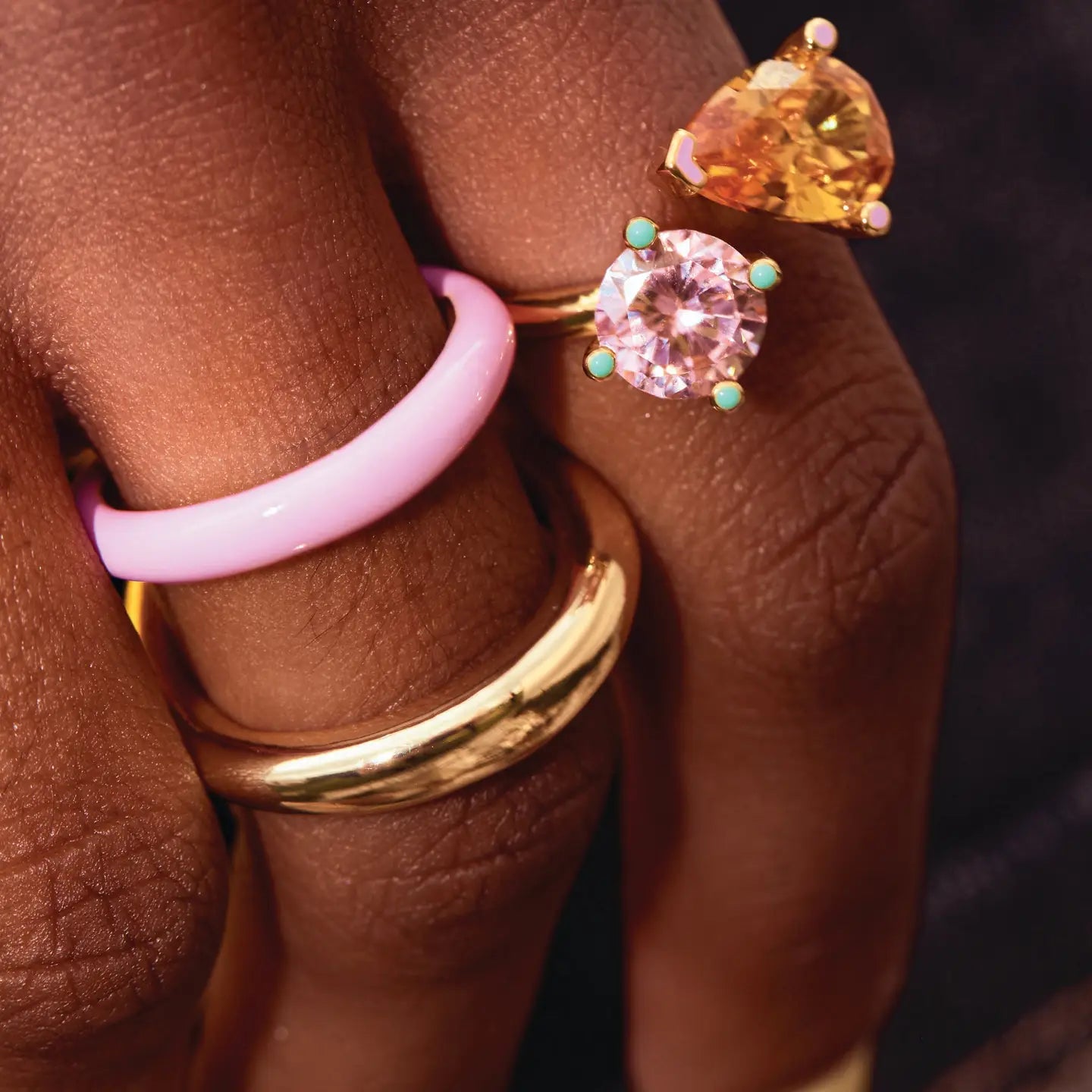 Double Love Ring - Orange Glo