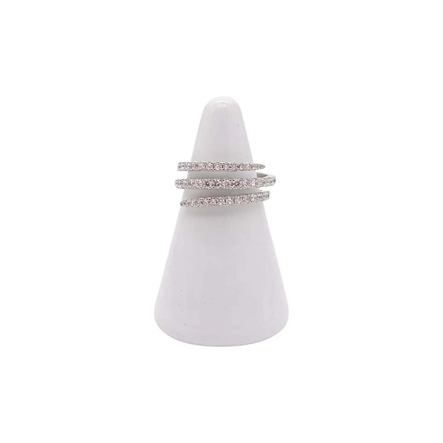 Silver Spiral Claw Ring