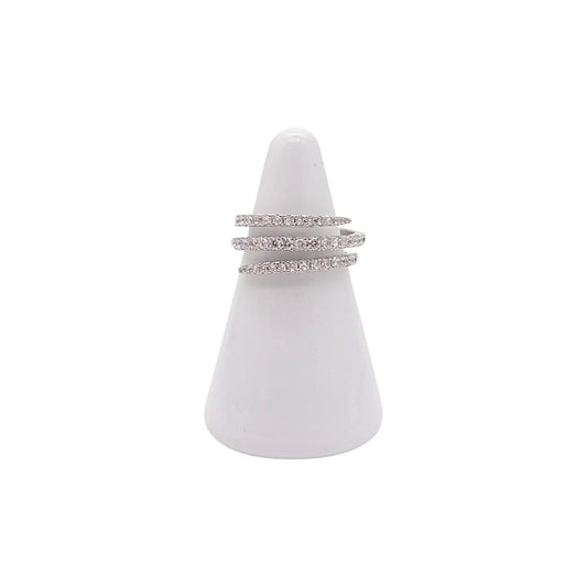 Silver Spiral Claw Ring