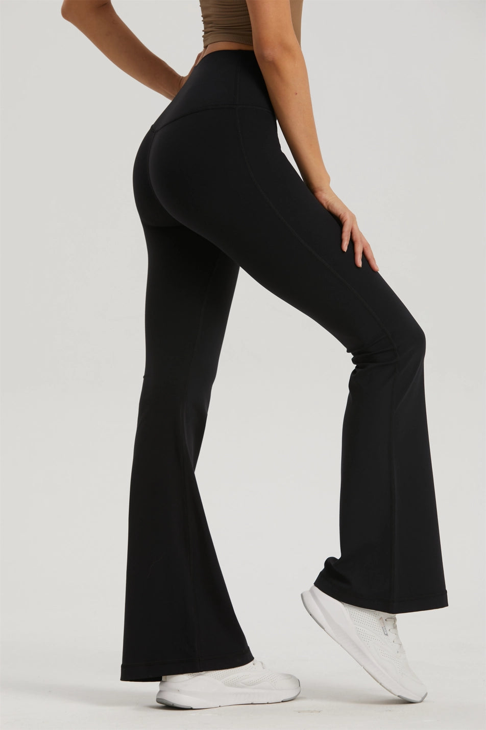 91 Athena High Waist Sculpting Flare Yoga Pants - Black