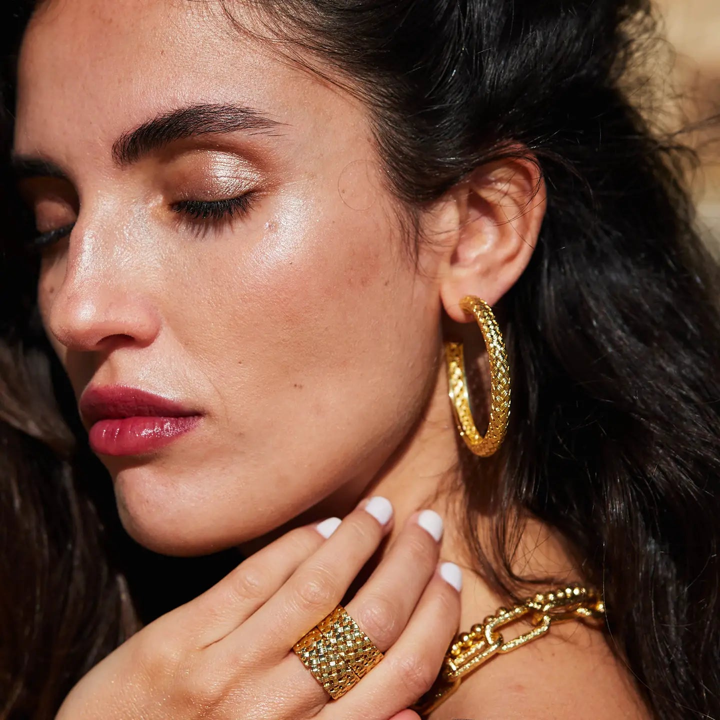 Capri Extra Hoops - Gold