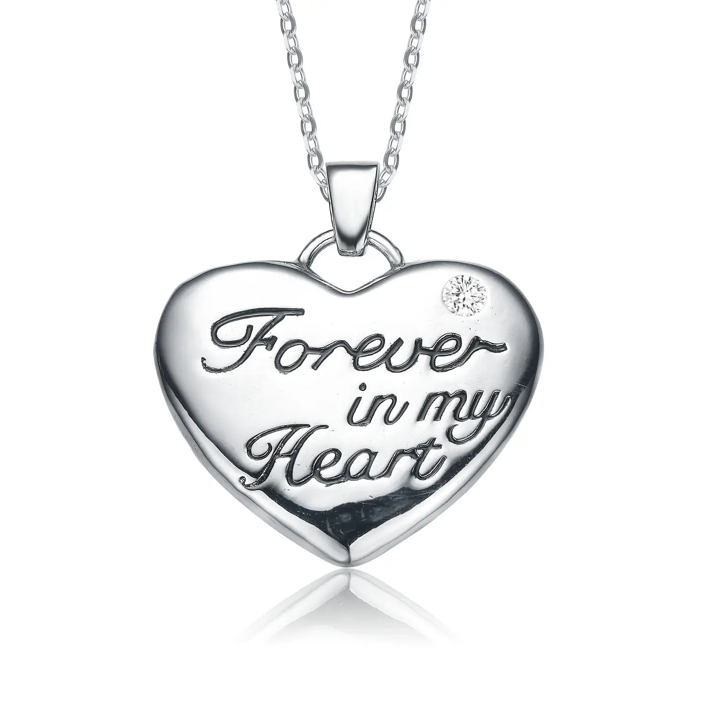 Forever On My Heart Pendant - Silver