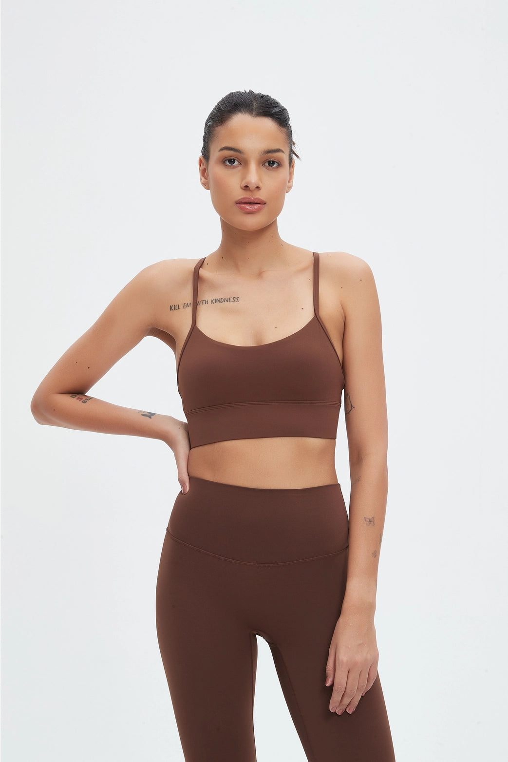 91 Jasmine Y-Back Sports Bra Active Top - Chestnut