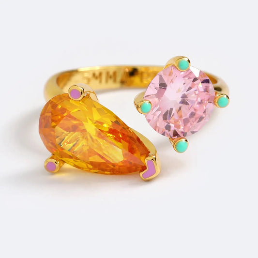Double Love Ring - Orange Glo