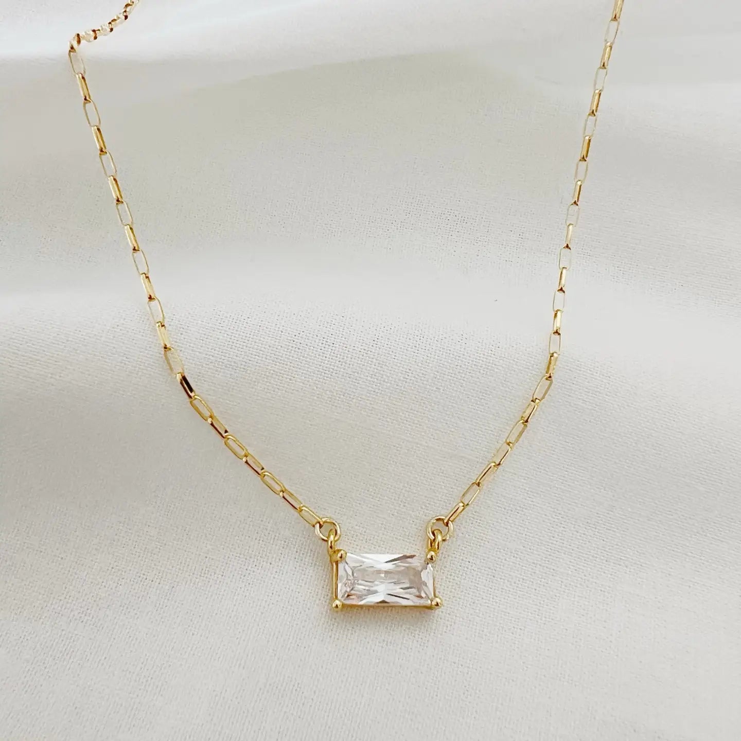 Leighton Cz Gold Filled Pendant Necklace