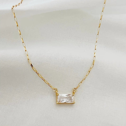 Leighton Cz Gold Filled Pendant Necklace