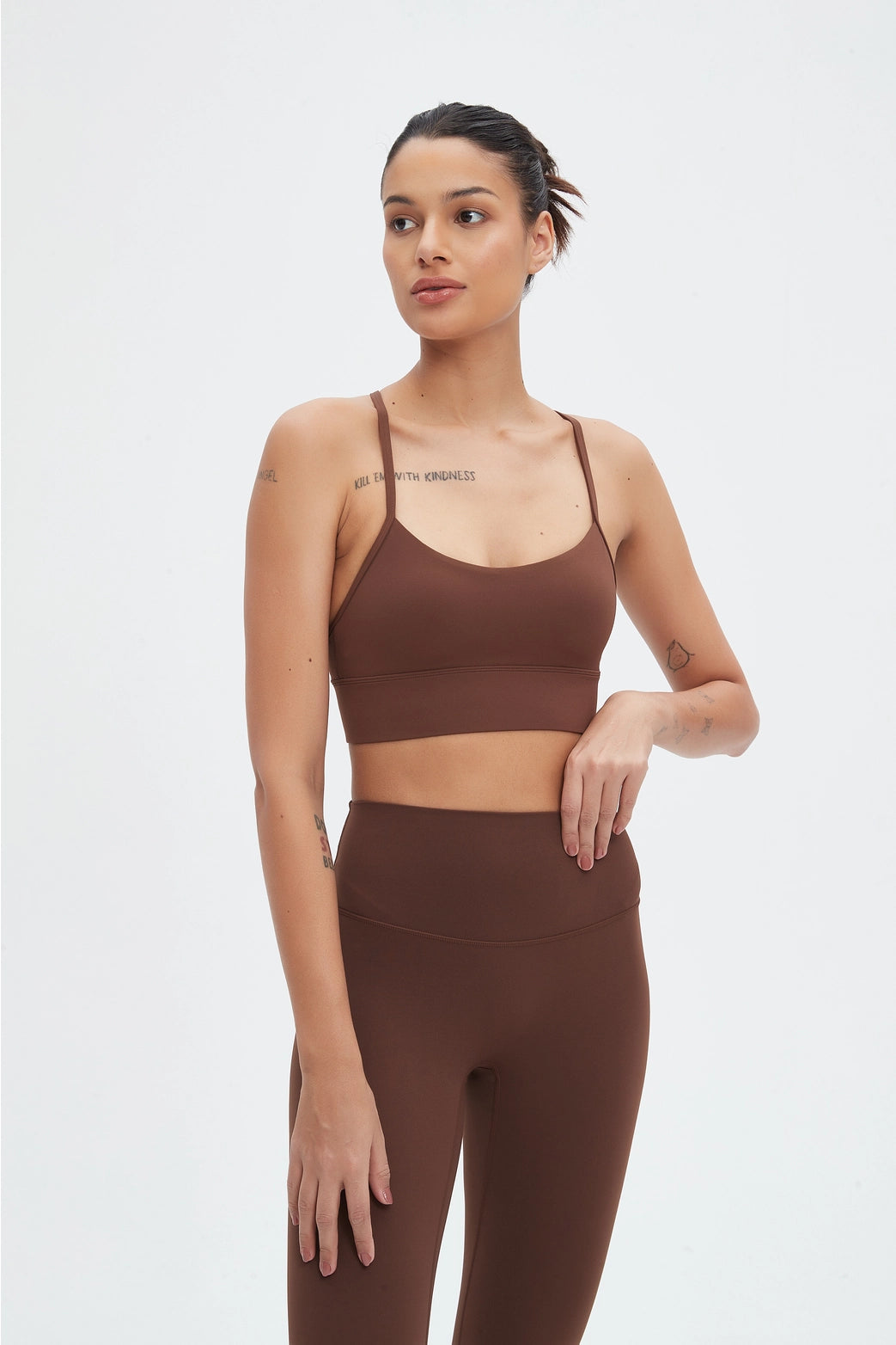 91 Jasmine Y-Back Sports Bra Active Top - Chestnut