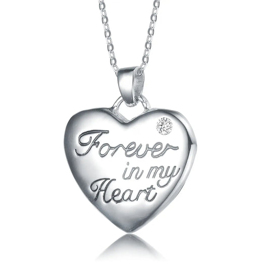 Forever On My Heart Pendant - Silver