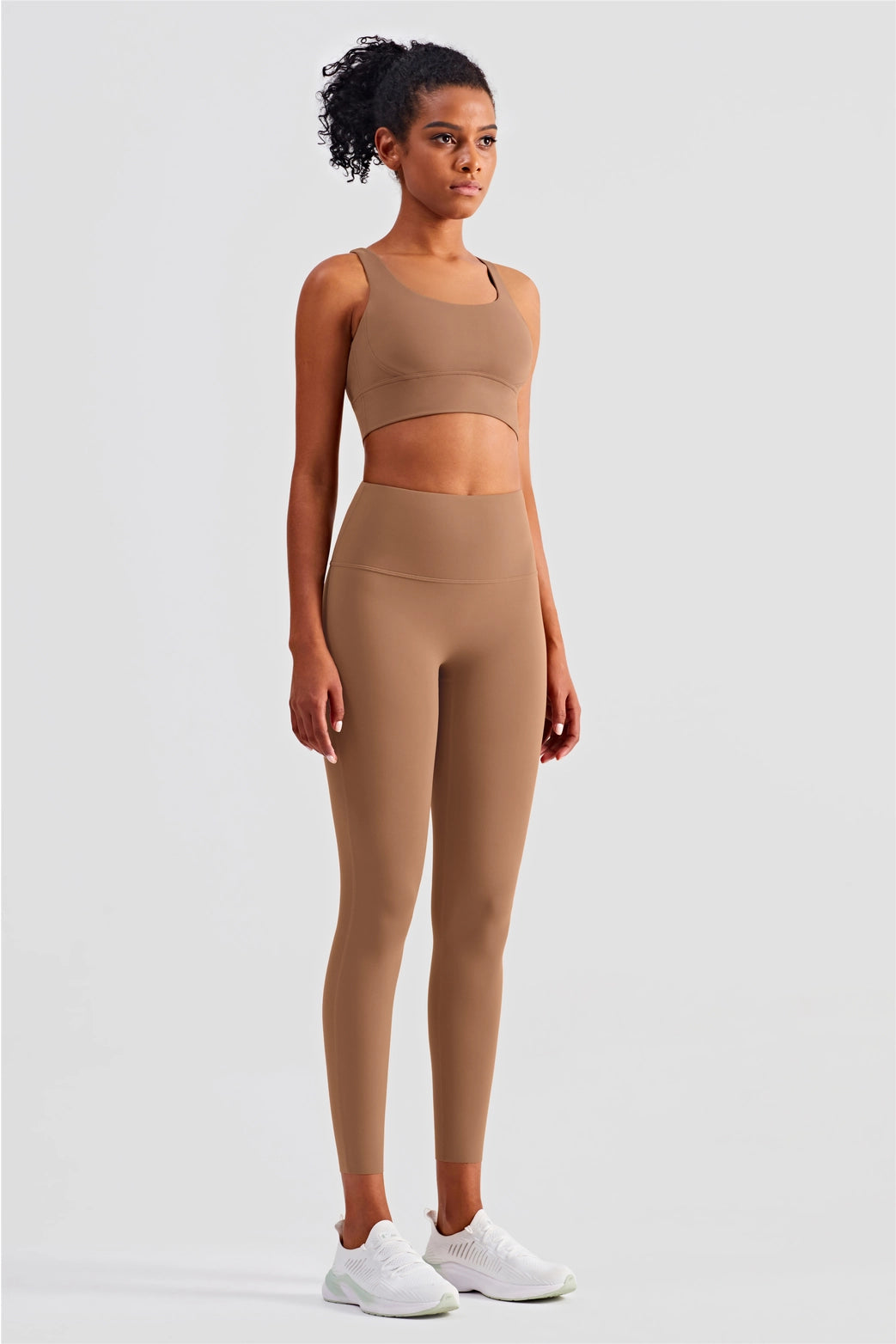 91 Esther Lycra® High Waist Leggings - Frappuccino