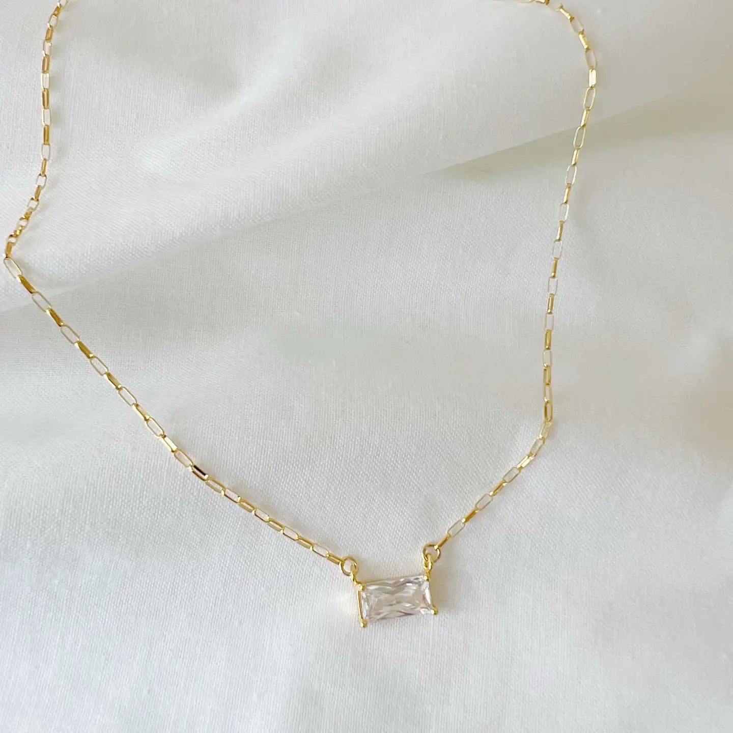 Leighton Cz Gold Filled Pendant Necklace