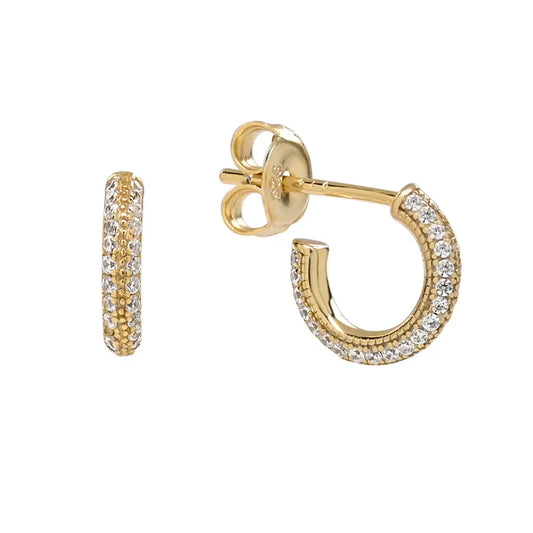 Tiny Cz Huggie Studs
