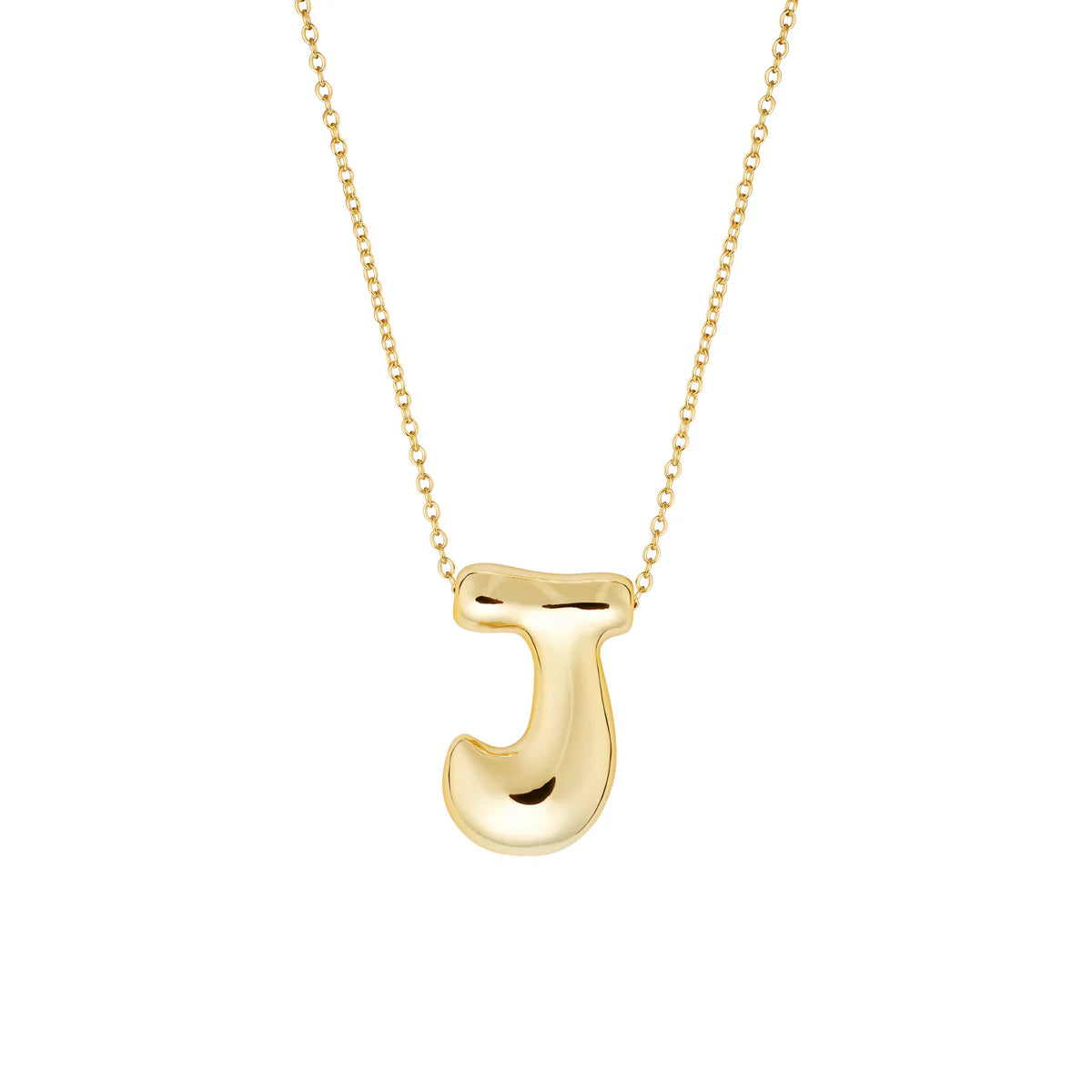 Bubble Initial Necklace - Gold