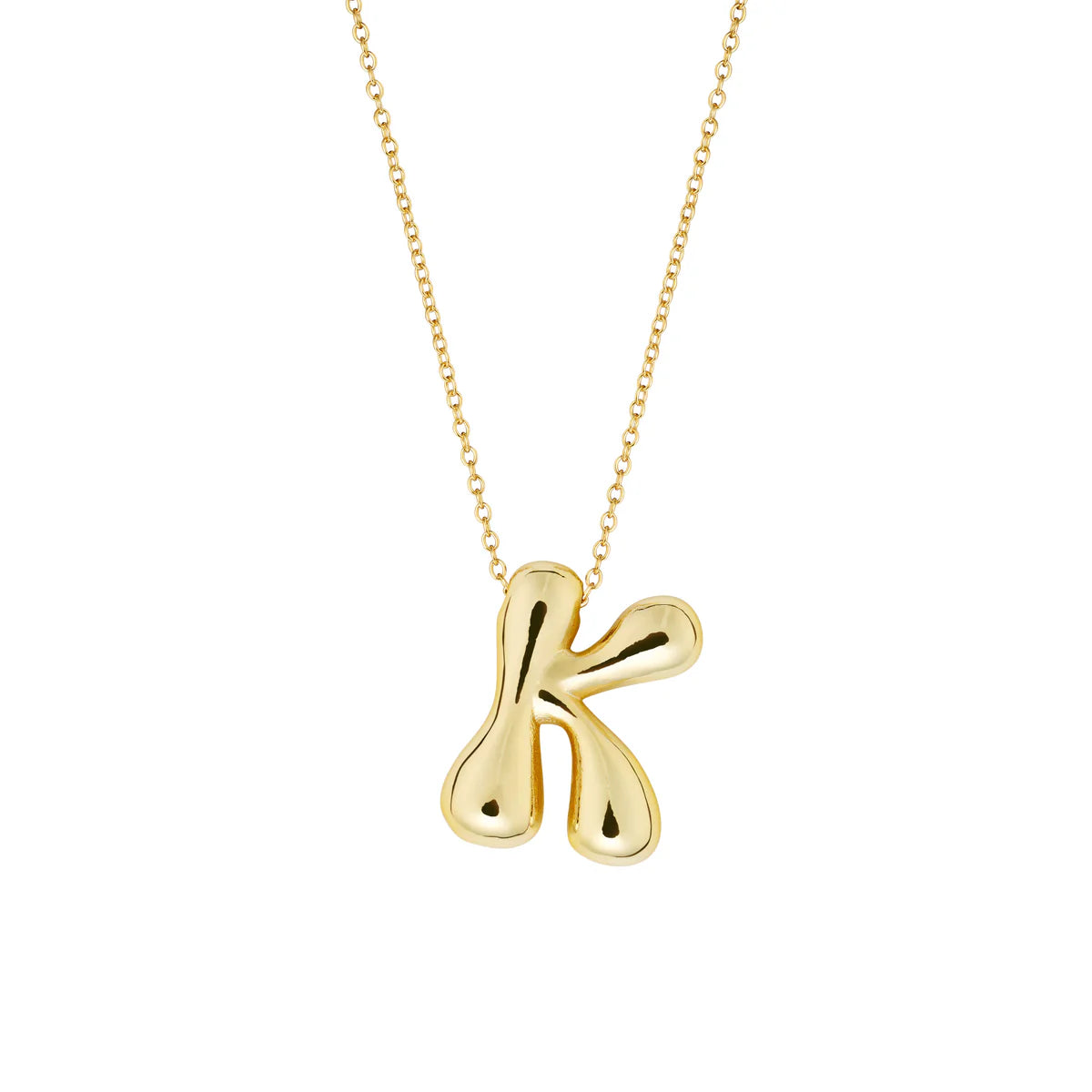 Bubble Initial Necklace - Gold