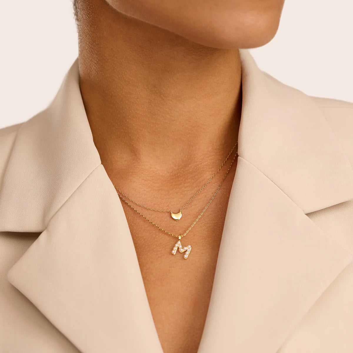 Initial Pearl Necklace - Small