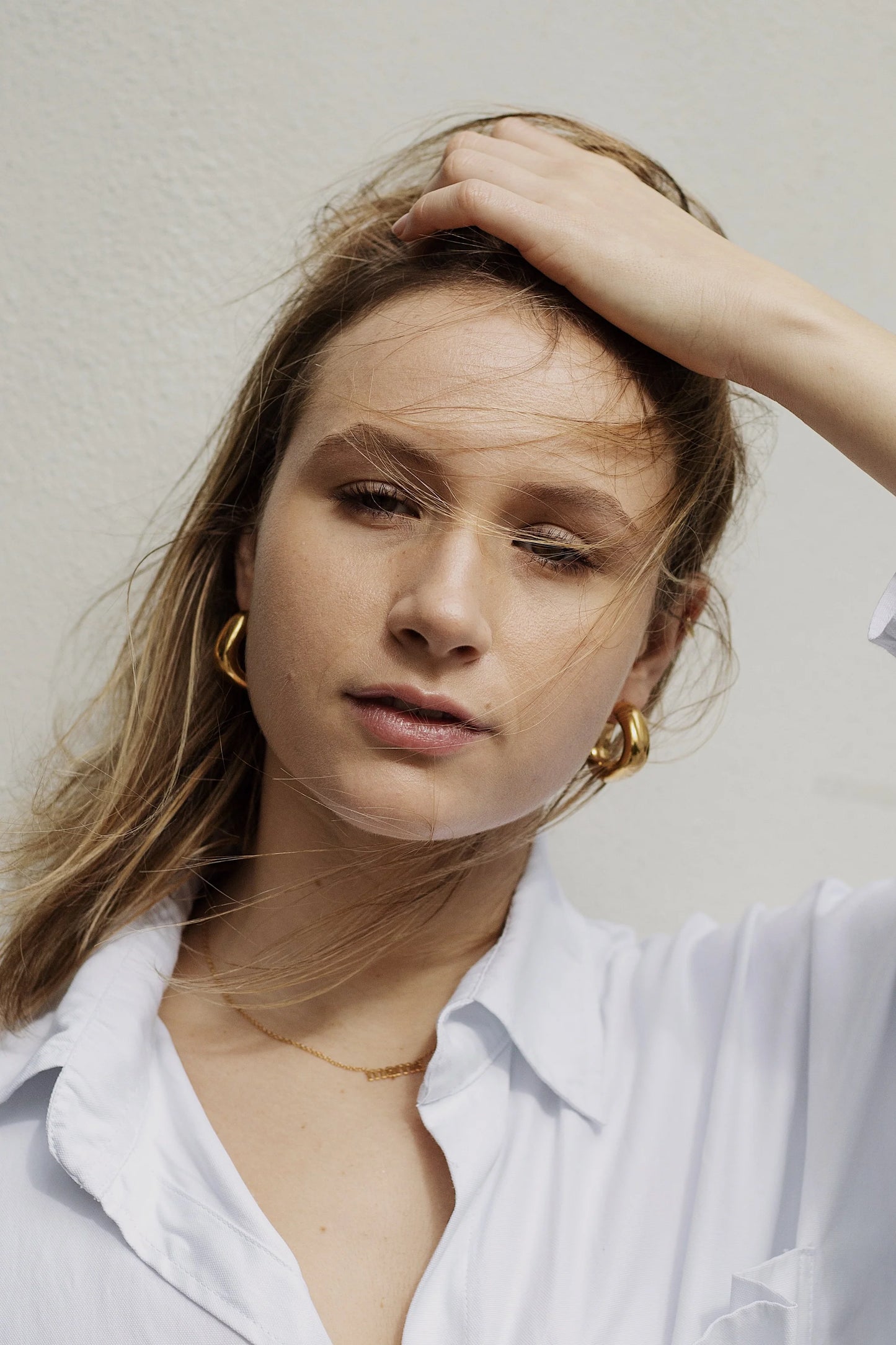 Bianca Gold Plated Stainless Steel Hoop Earrings - Gold