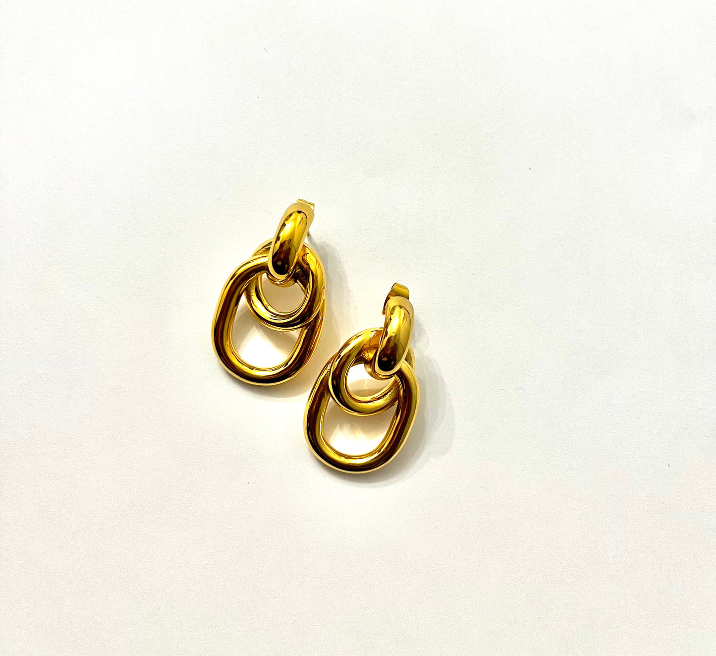 Doble Hoop Earrings - Gold