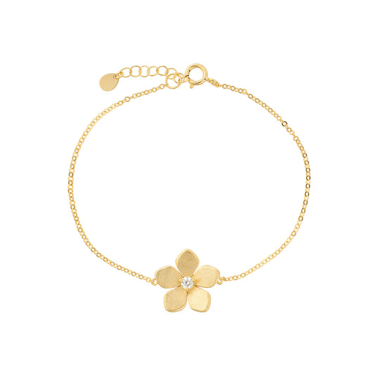 Matte Flower Bracelet - Gold