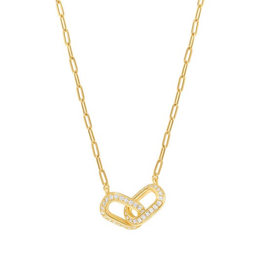 Double Link Necklace - Gold