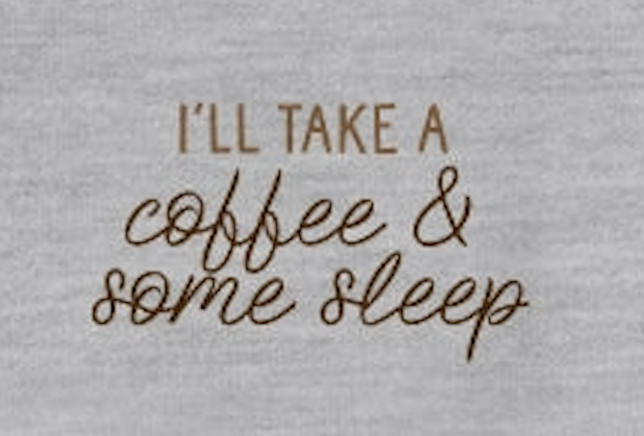 Ivy + Cloth I'll Take A Coffee & Some Sleep Tee - Athletic Heather