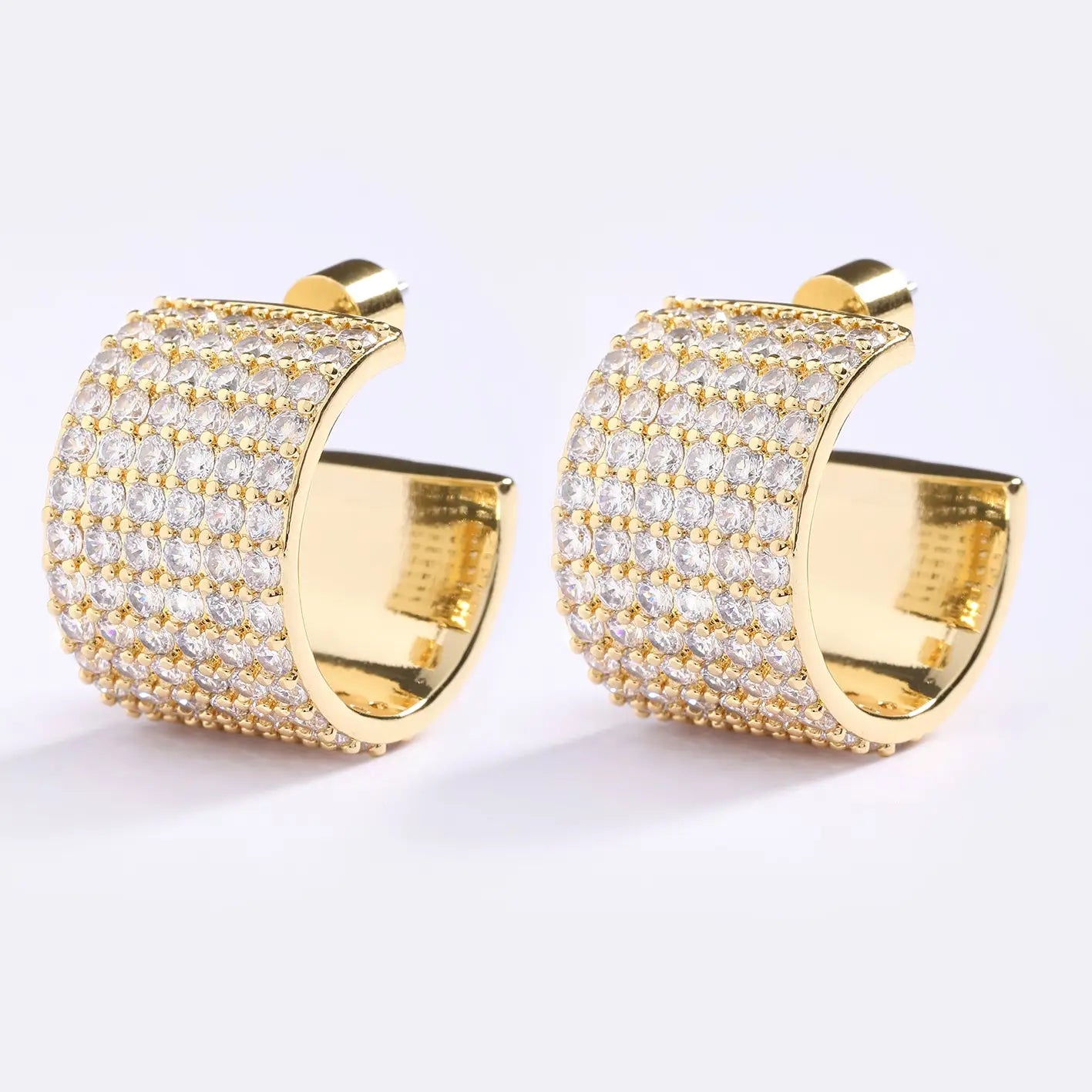 Frosted Hoops - Gold
