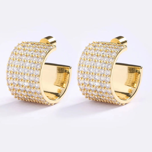 Frosted Hoops - Gold