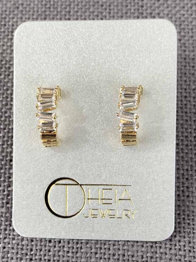 Petite Hestia hoop earrings - Gold finish