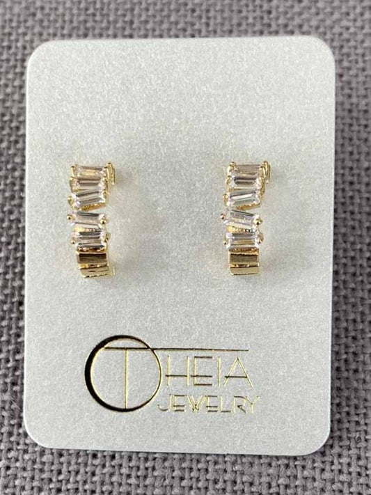 Petite Hestia hoop earrings - Gold finish