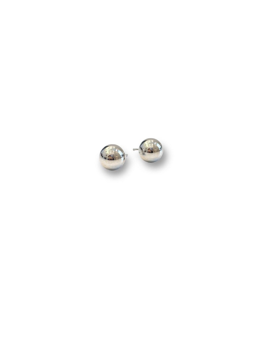 Lily ball stud - Silver